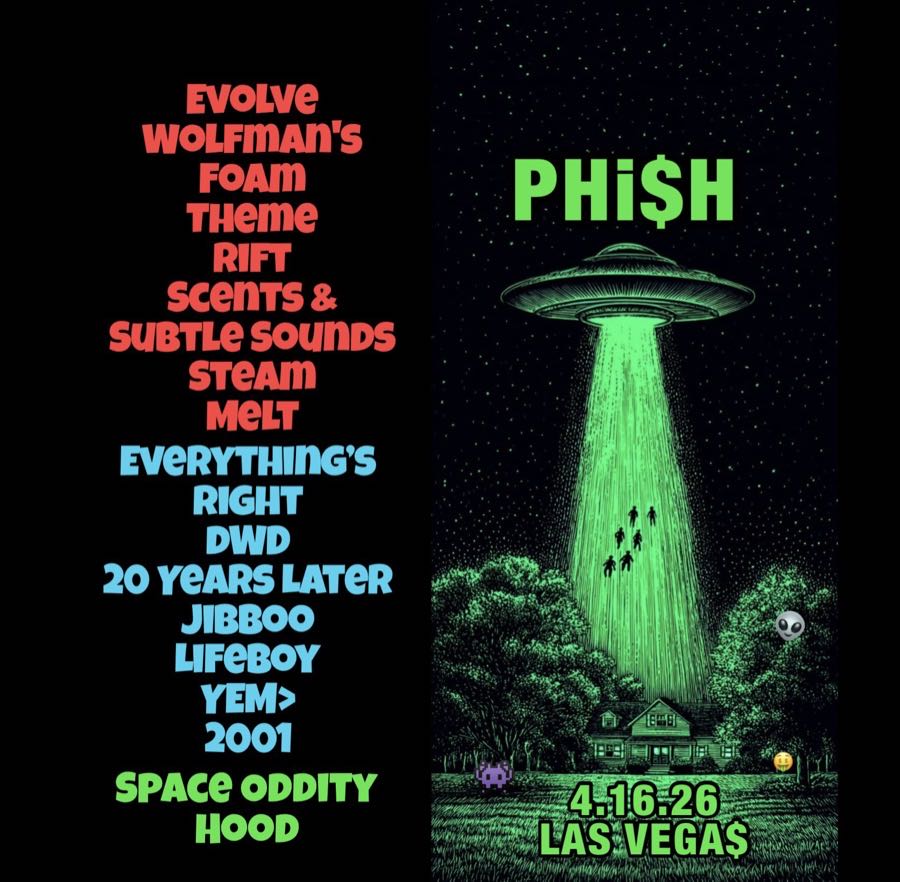 Setlist art for Phish — Sphere, 16 April 2026