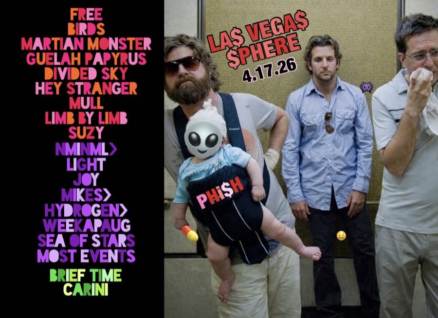 Setlist art for Phish — Sphere, 17 April 2026